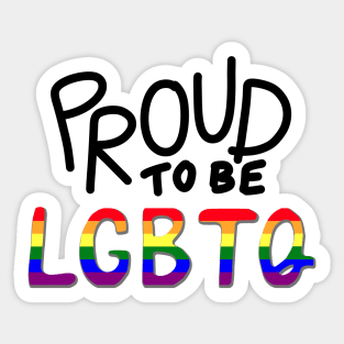 Proud LGBTQ Gay Pride Rainbow Sticker